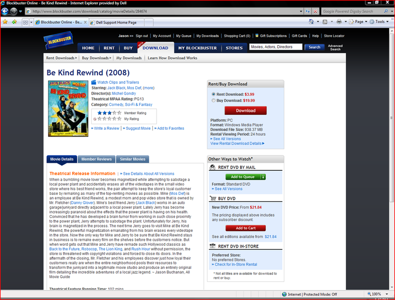 Illustration for article titled Blockbuster Online Download Store Screenshot Tour